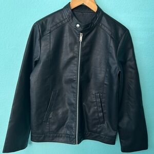 Men’s Faux Leather Motorcycle Jacket. Small/Medium